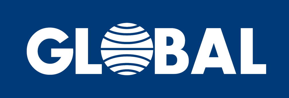 GCMS reversed logo on navy